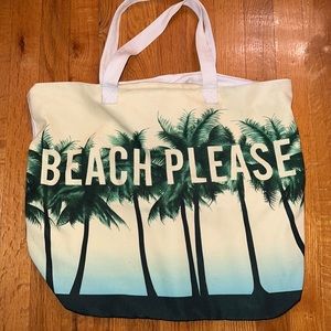 Dirty Ballerina “Beach Please” Palm Print Tote
